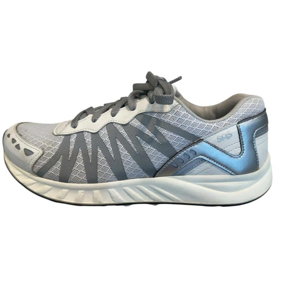 SAS tempo sports white/silver Athletic‎ shoes woman 9.5
